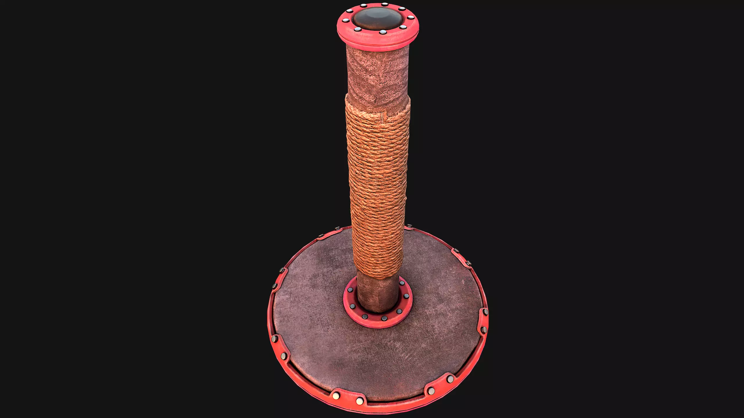 Cat Scratching Pet Post Zoo Furniture Low-poly 3D model