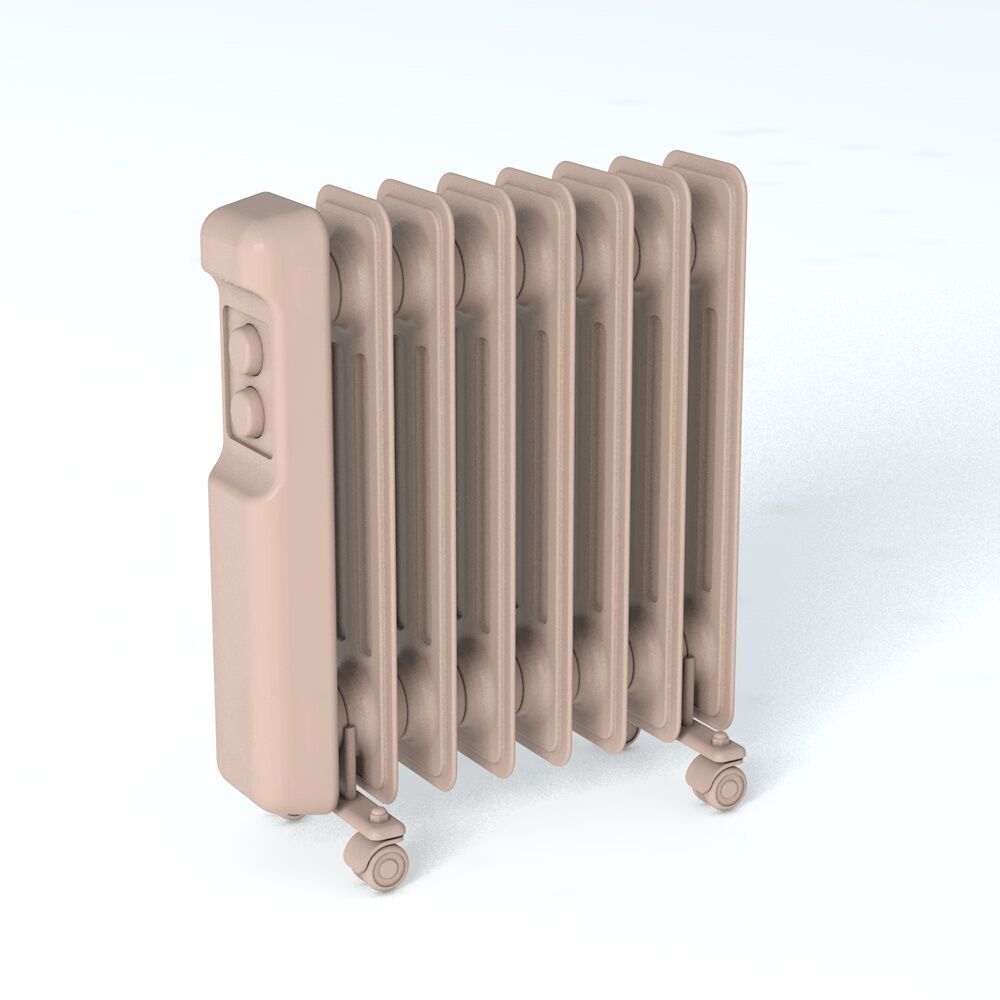 Miniature Radiator Heater STL for Dollhouse or Diorama 3D print model_1