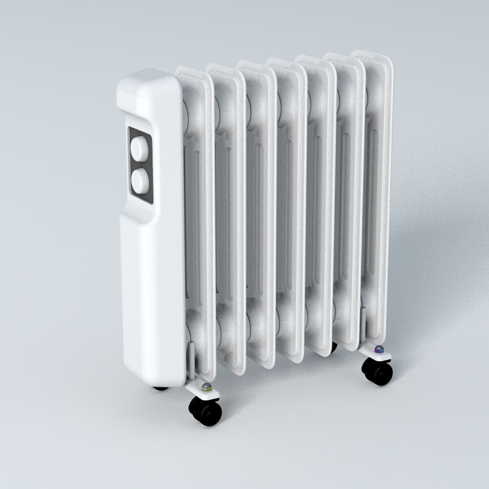 Miniature Radiator Heater STL for Dollhouse or Diorama 3D print model_2