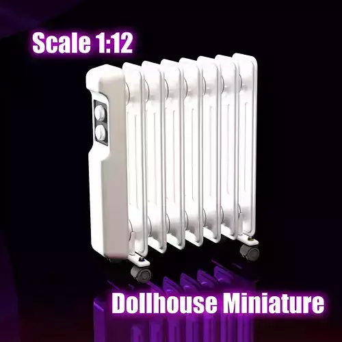 Miniature Radiator Heater STL for Dollhouse or Diorama 3D print model
