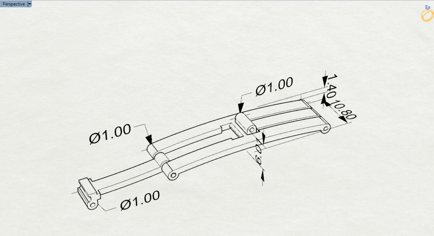 Two-tone watch lock model gl0006 3D print model_17