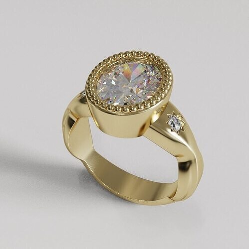Diamond ring 002 3D print model