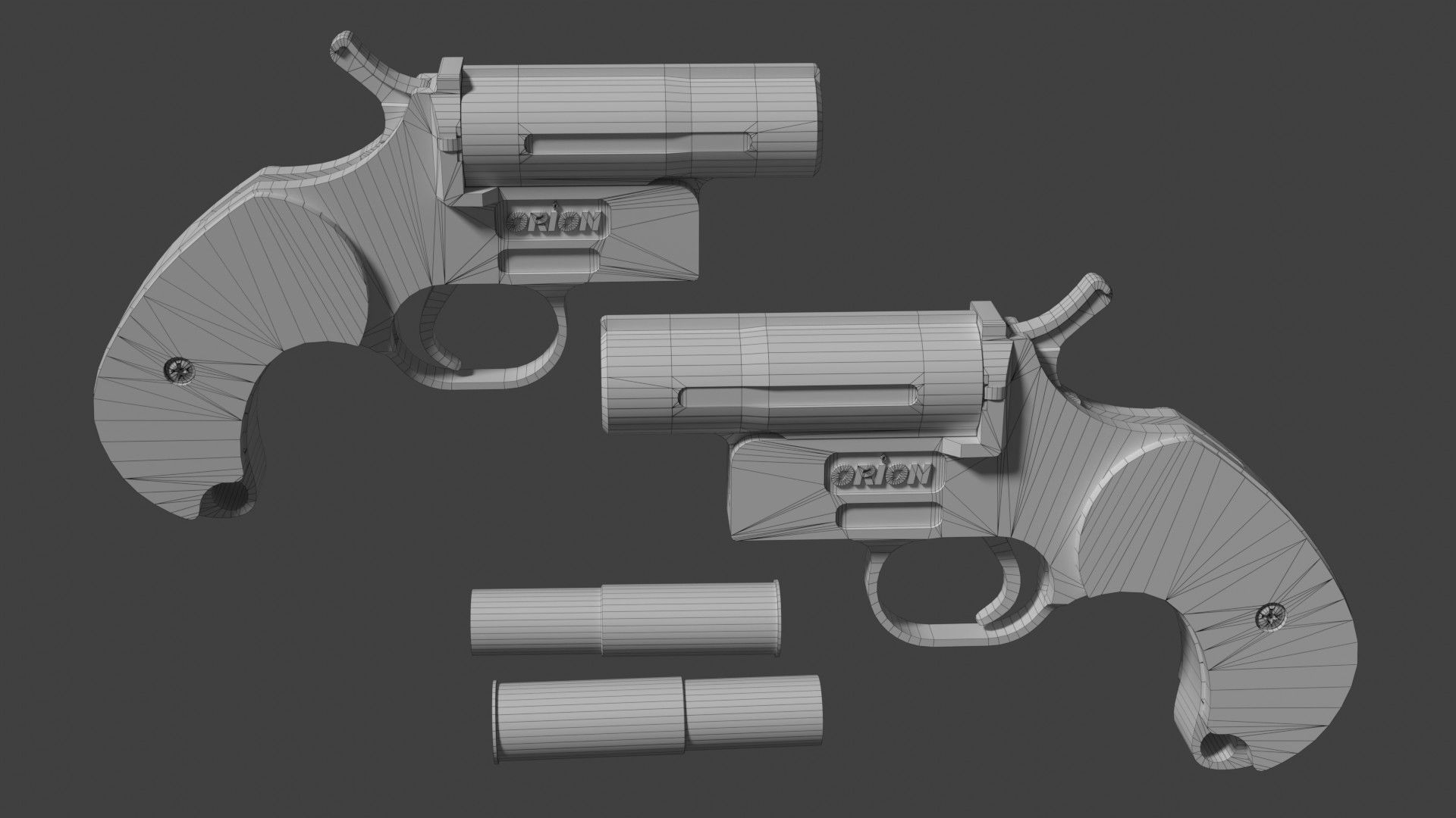 Flare gun Orion Low-poly 3D model_20