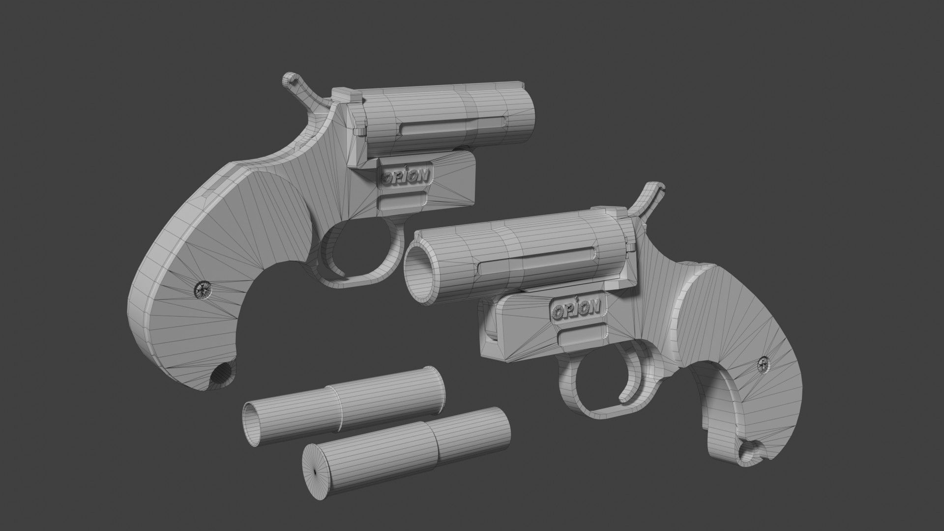 Flare gun Orion Low-poly 3D model_19