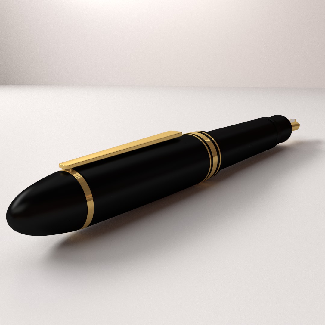 Fountain Pen 3D model_1