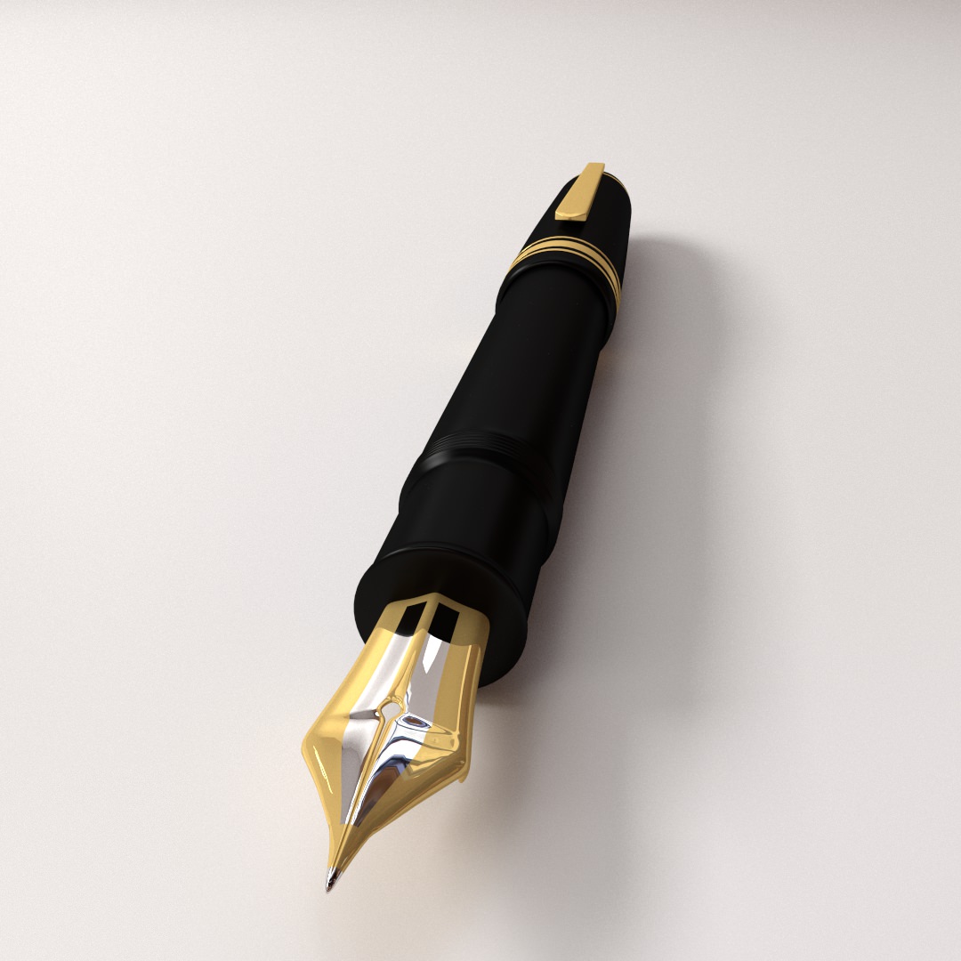 Fountain Pen 3D model_2