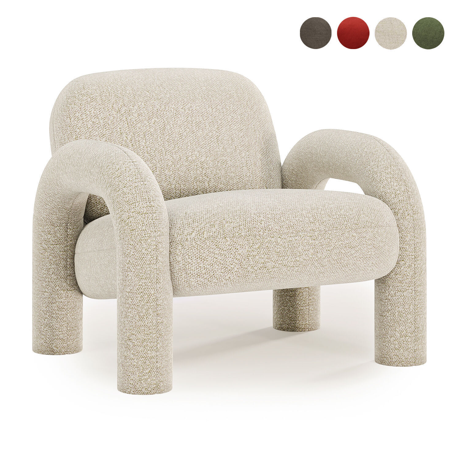 armchair bubo 3D model_2