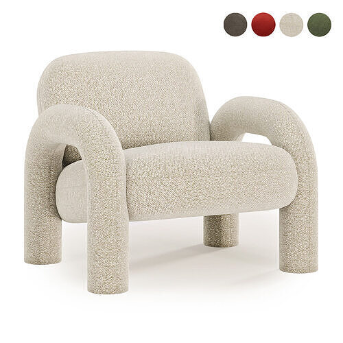 armchair bubo 3D model 3