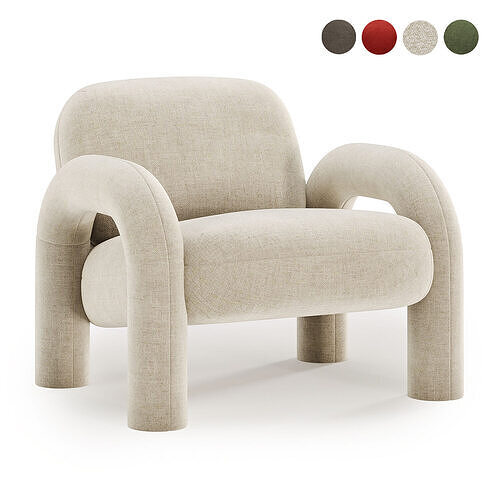 armchair bubo 3D model