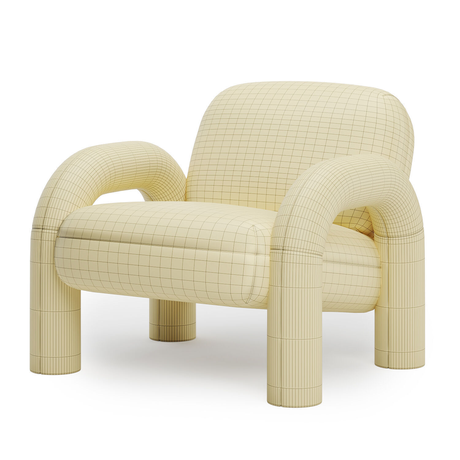 armchair bubo 3D model_6