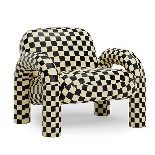 armchair bubo 3D model 6