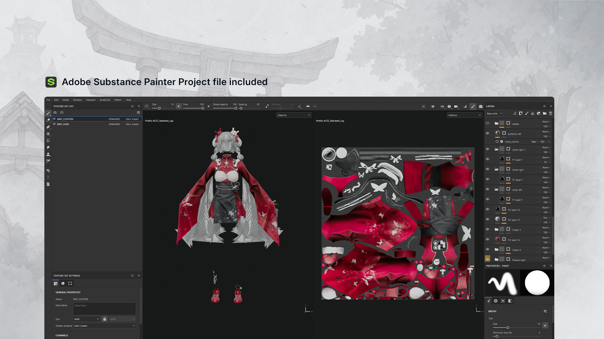 Xiao Jue Asian Girl - Game Ready Low-poly 3D model_22