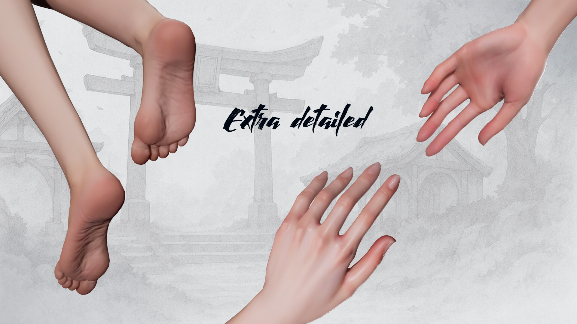 Xiao Jue Asian Girl - Game Ready Low-poly 3D model_11