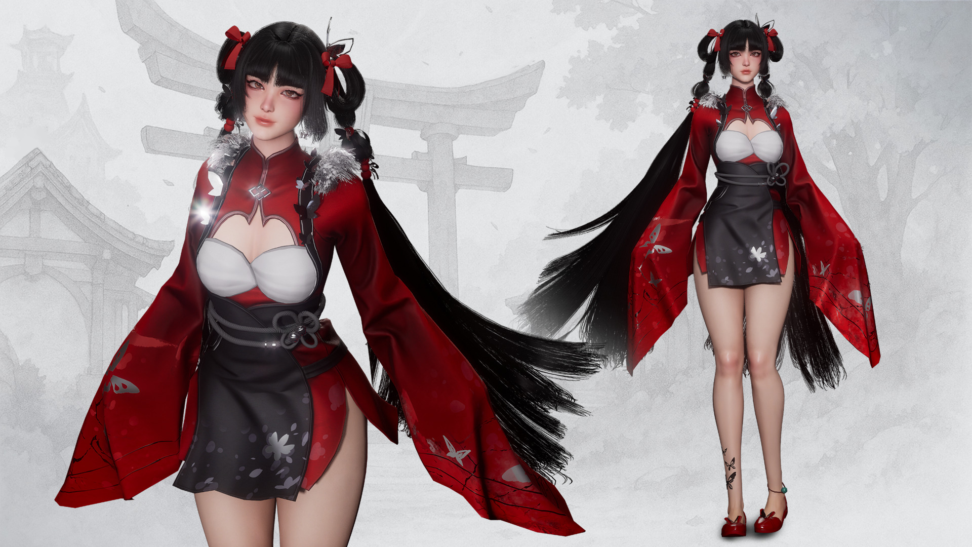 Xiao Jue Asian Girl - Game Ready Low-poly 3D model_3
