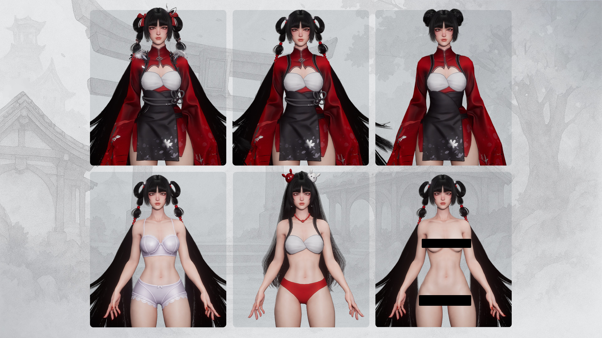 Xiao Jue Asian Girl - Game Ready Low-poly 3D model_9