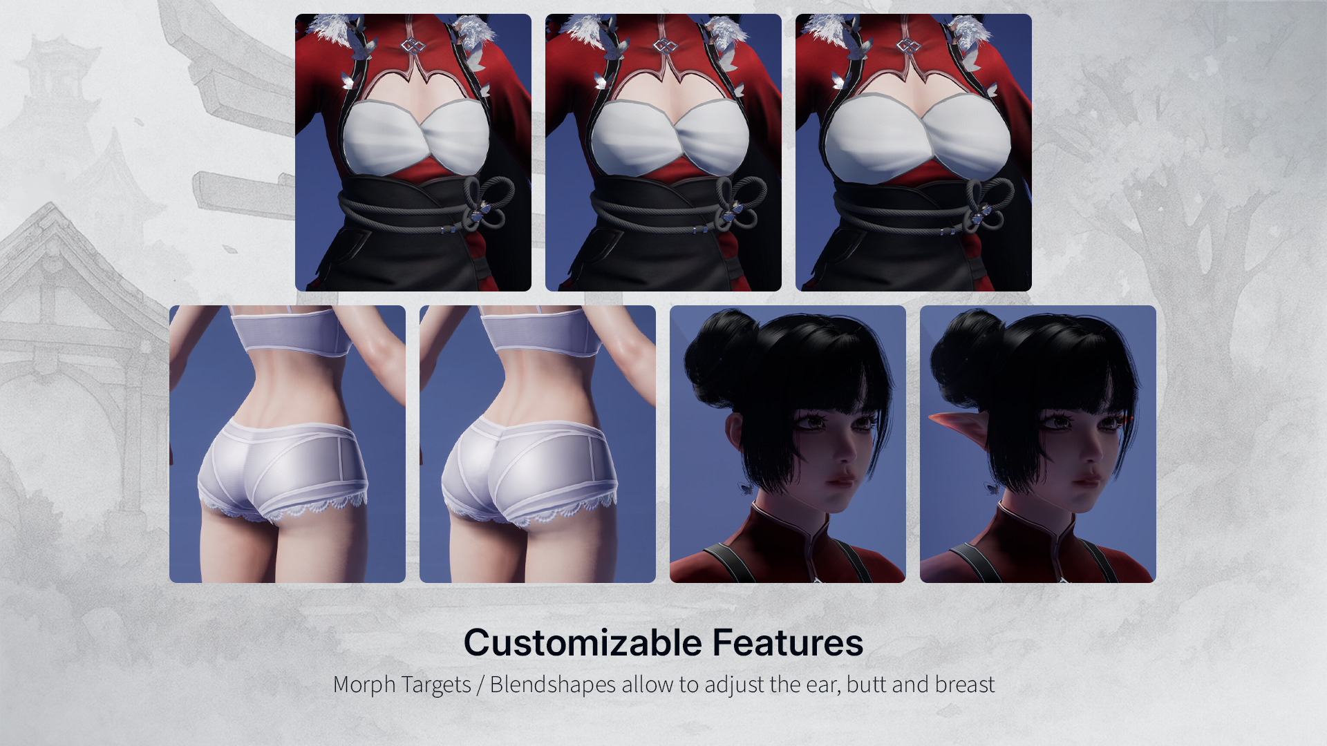 Xiao Jue Asian Girl - Game Ready Low-poly 3D model_13