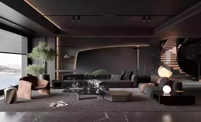 Modern audio-visual room