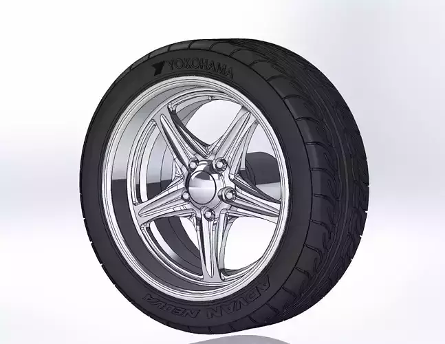 Custom wheels Billet HollowPoint 18inch for scale model 3D print model