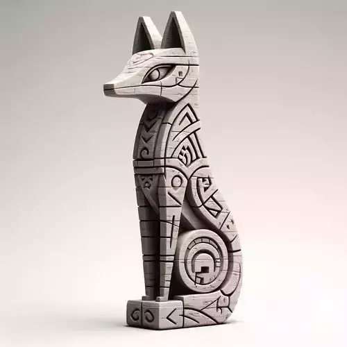 Totem Fox  Emblem of Cunning and Agility 3D print model