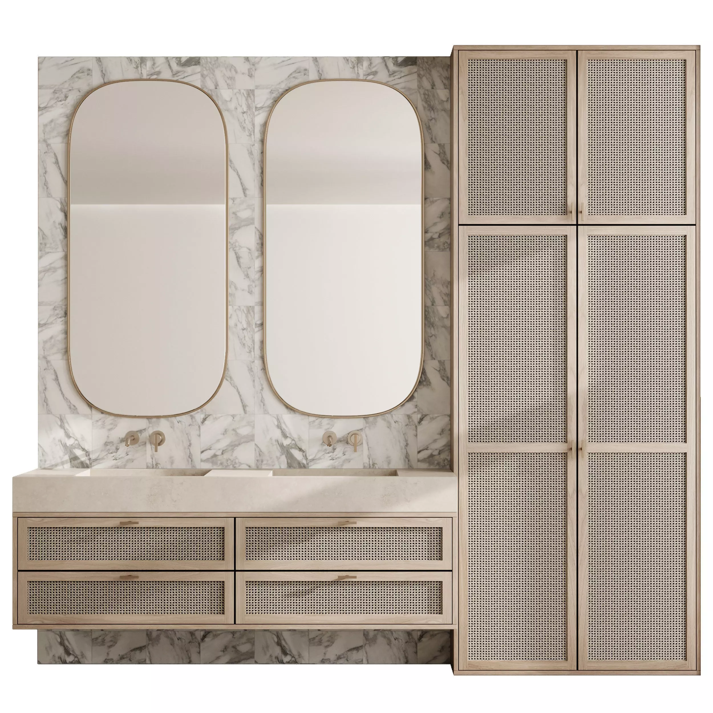 Bathroom furniture by Fauset Bathroom 142 Low-poly 3D model