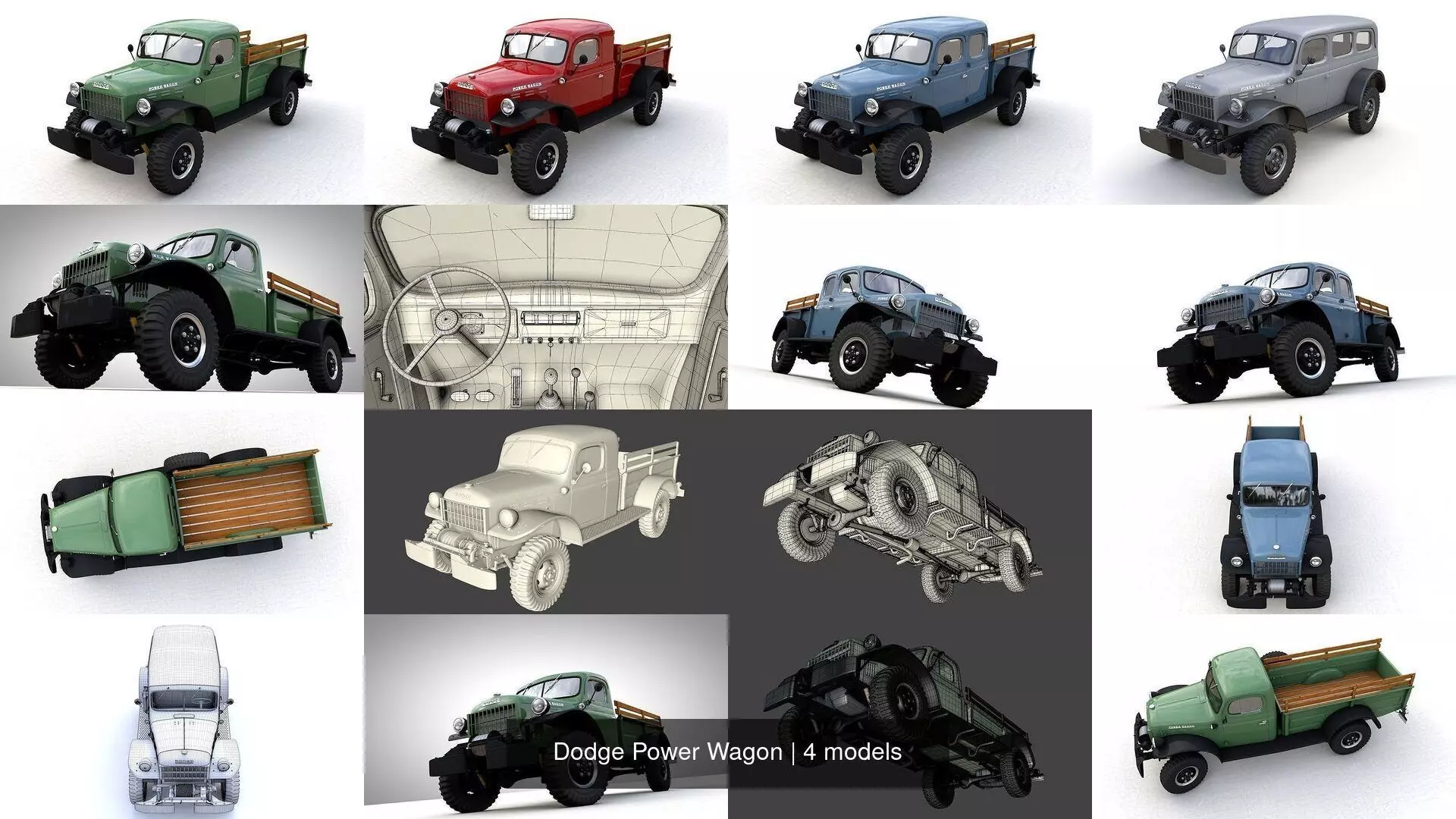 Dodge Power Wagon 3D Model Collection_0