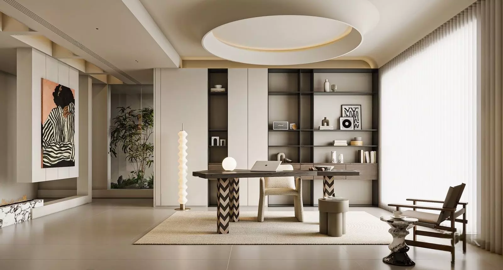 Modern study room 3D model