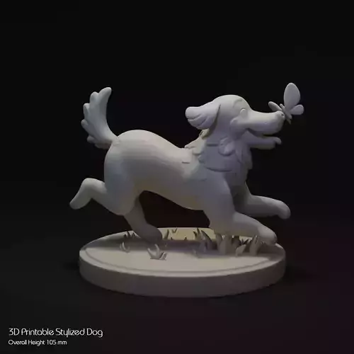 Playful Golden Retriever 3D print model