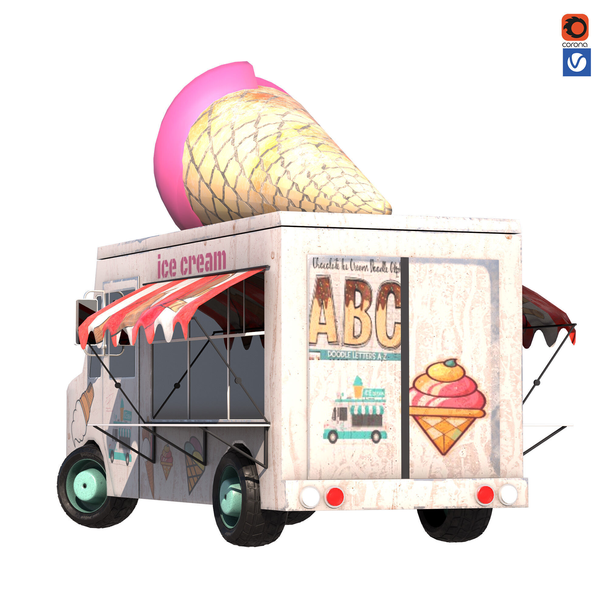 ice cream truck 3D model_3