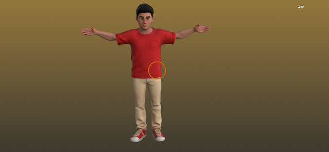 Friendly Character rigging ready 3D model