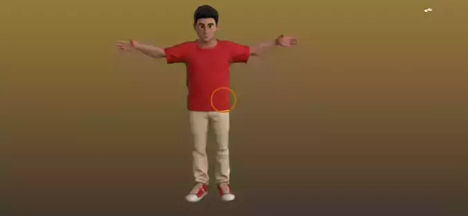 Friendly Character rigging ready 3D model