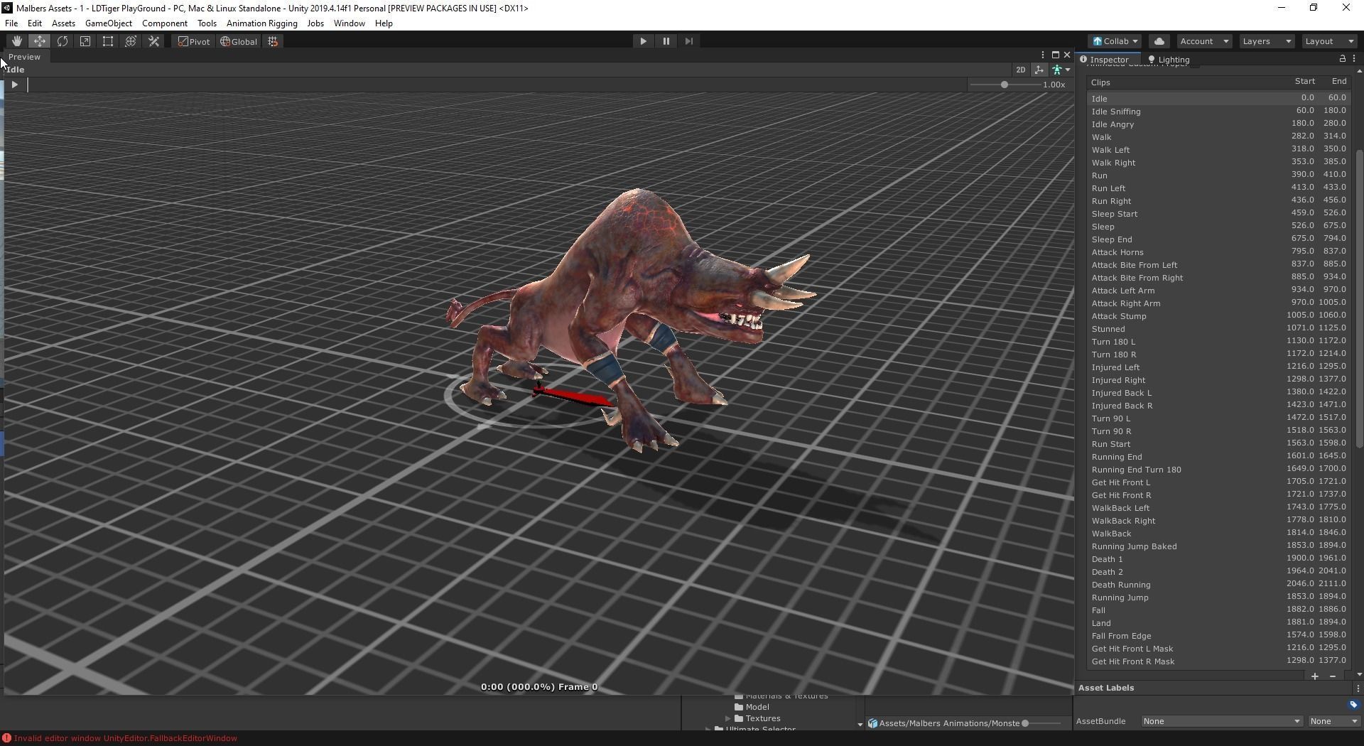 Horned Monster Low-poly 3D model_10