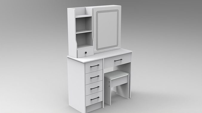 dressing table 002 Low-poly 3D model