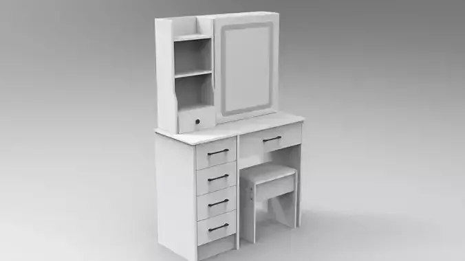 dressing table 002 Low-poly 3D model