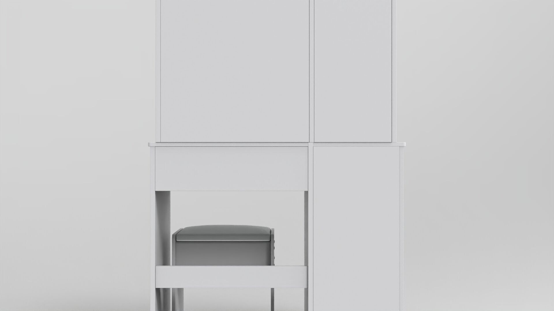 dressing table 002 Low-poly 3D model_3