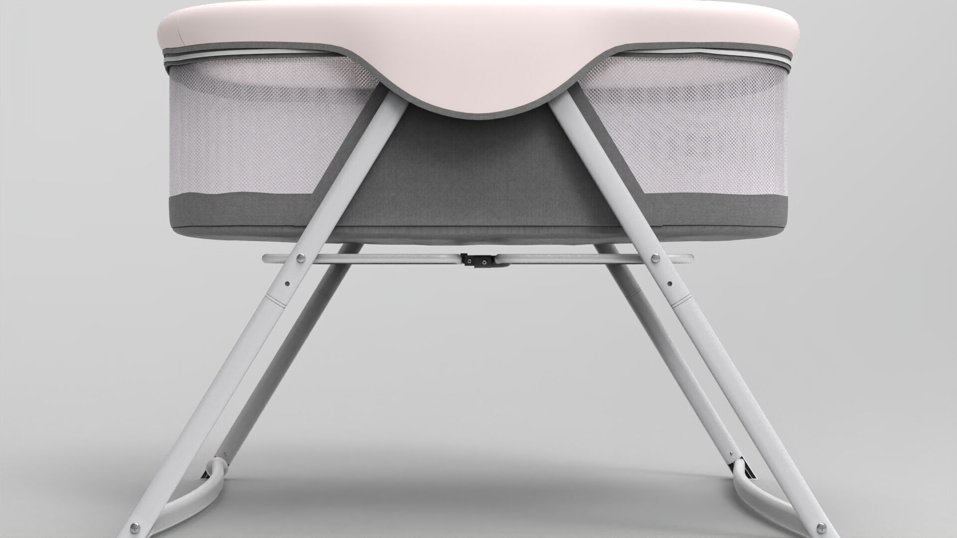 baby bed Low-poly 3D model_2