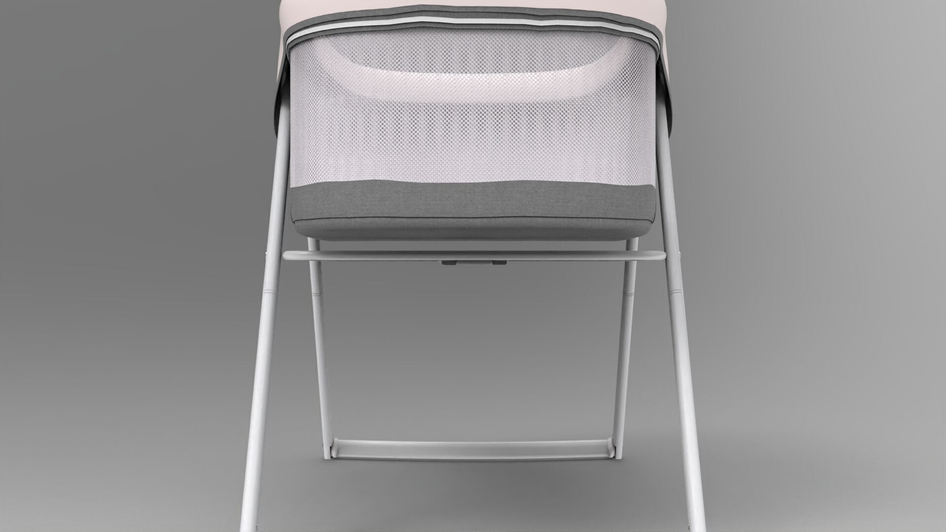 baby bed Low-poly 3D model_3