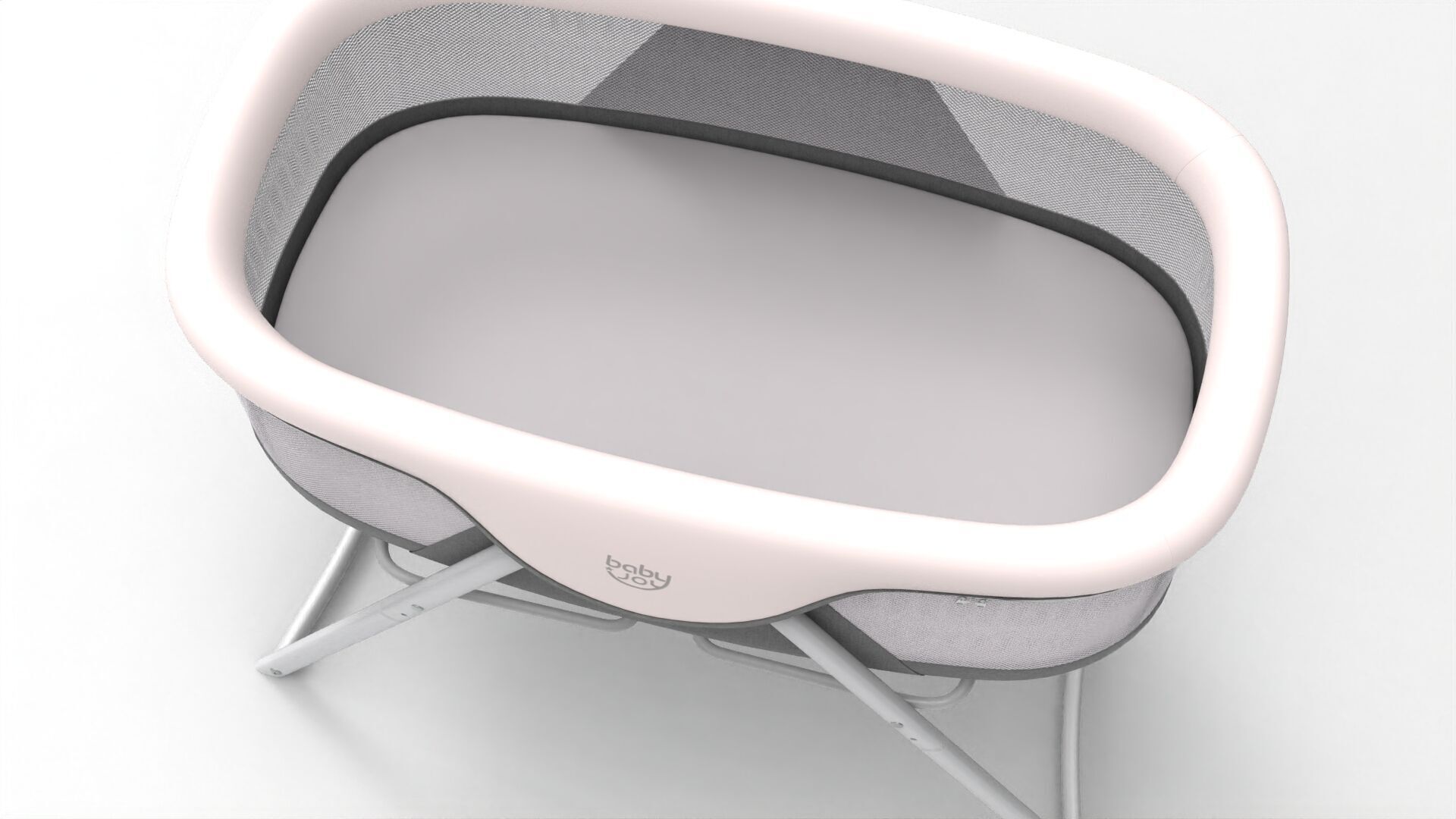 baby bed Low-poly 3D model_5