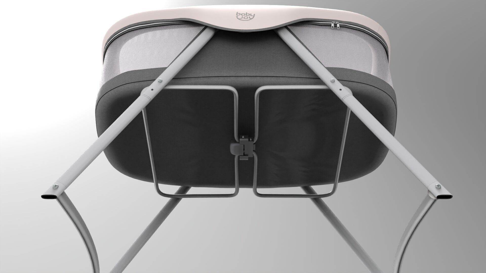 baby bed Low-poly 3D model_6