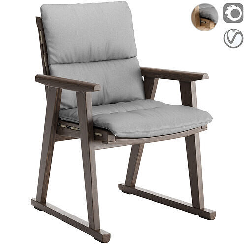 Gio Outdoor Dining Chair 3D model