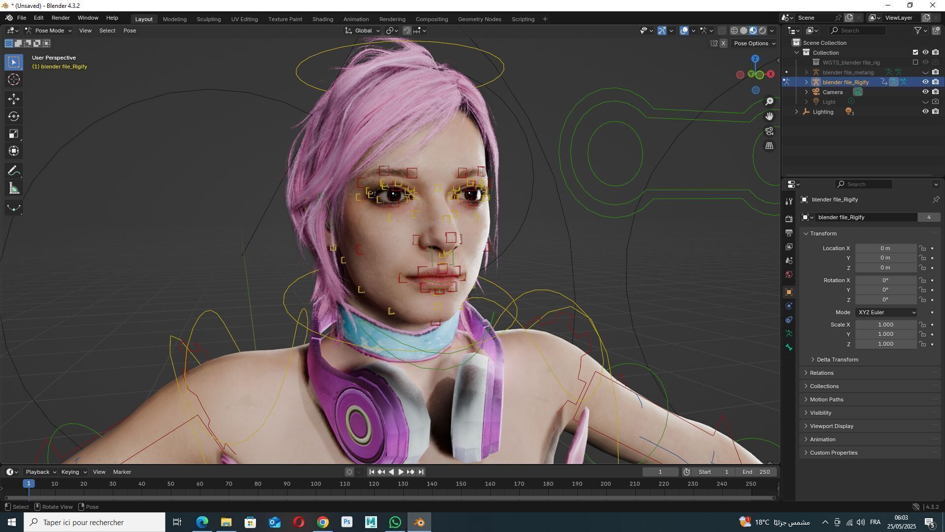 Sokor Stylized Urban Female Character Game Ready Rigged 3D Model Low-poly 3D model_16