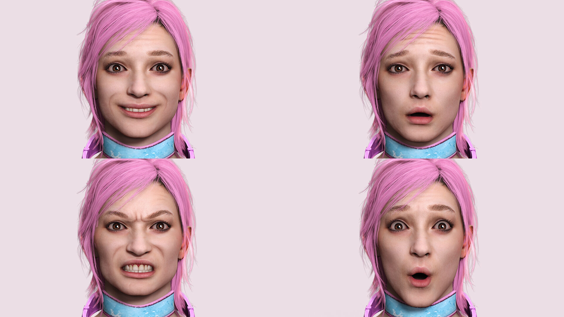 Sokor Stylized Urban Female Character Game Ready Rigged 3D Model Low-poly 3D model_4
