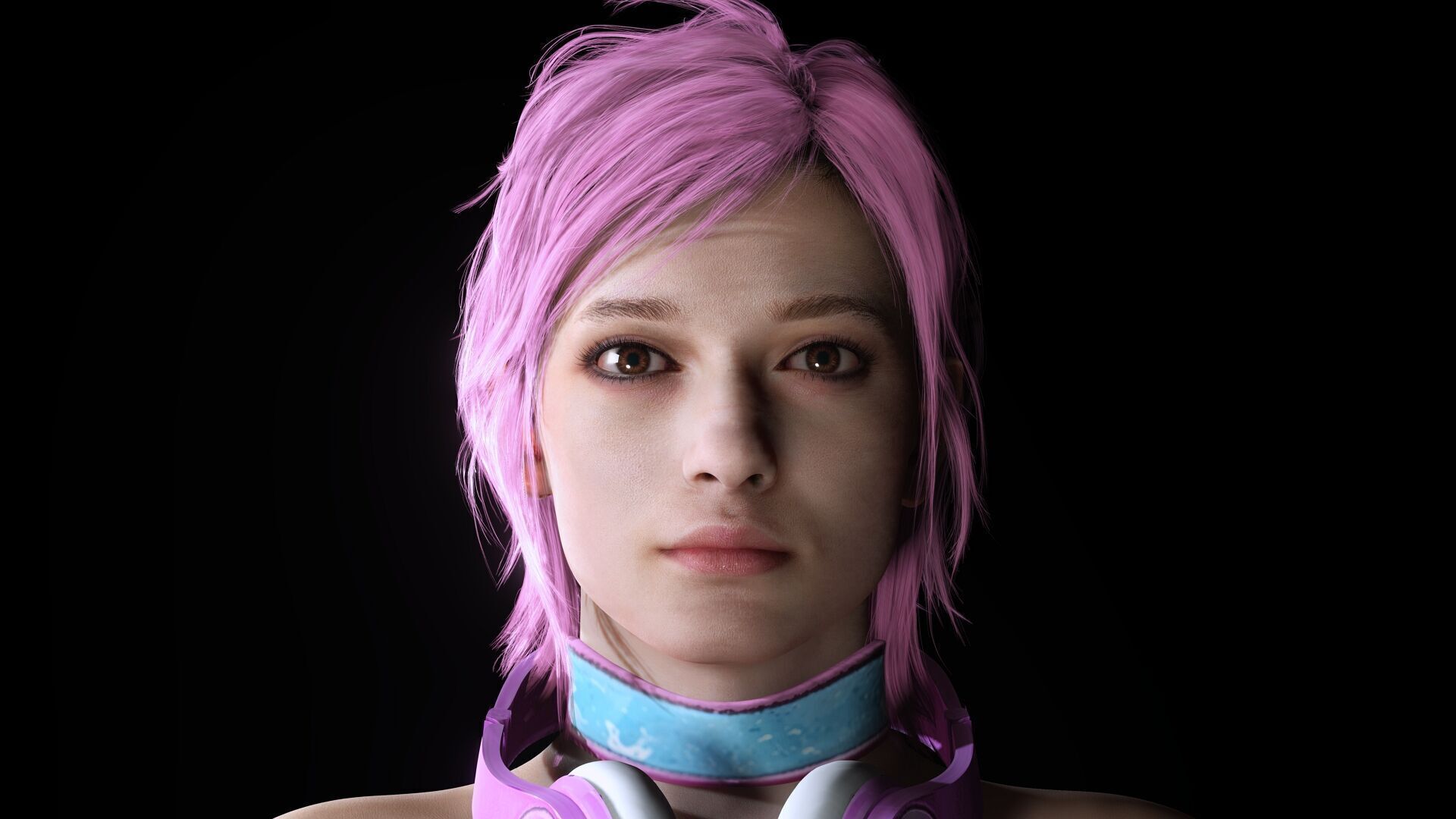Sokor Stylized Urban Female Character Game Ready Rigged 3D Model Low-poly 3D model_11