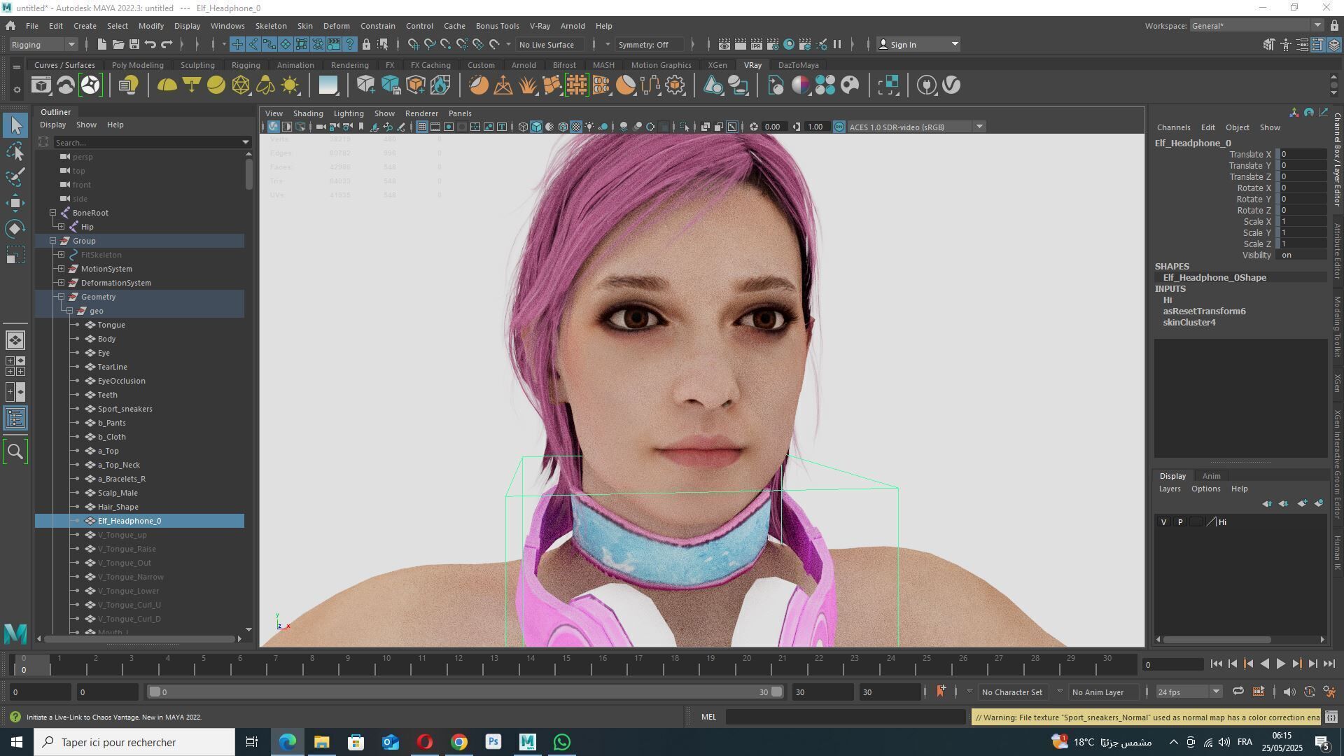 Sokor Stylized Urban Female Character Game Ready Rigged 3D Model Low-poly 3D model_21