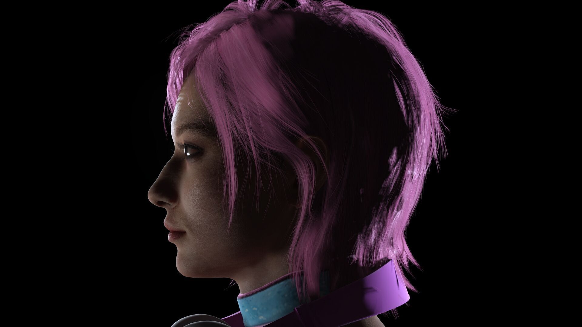 Sokor Stylized Urban Female Character Game Ready Rigged 3D Model Low-poly 3D model_12