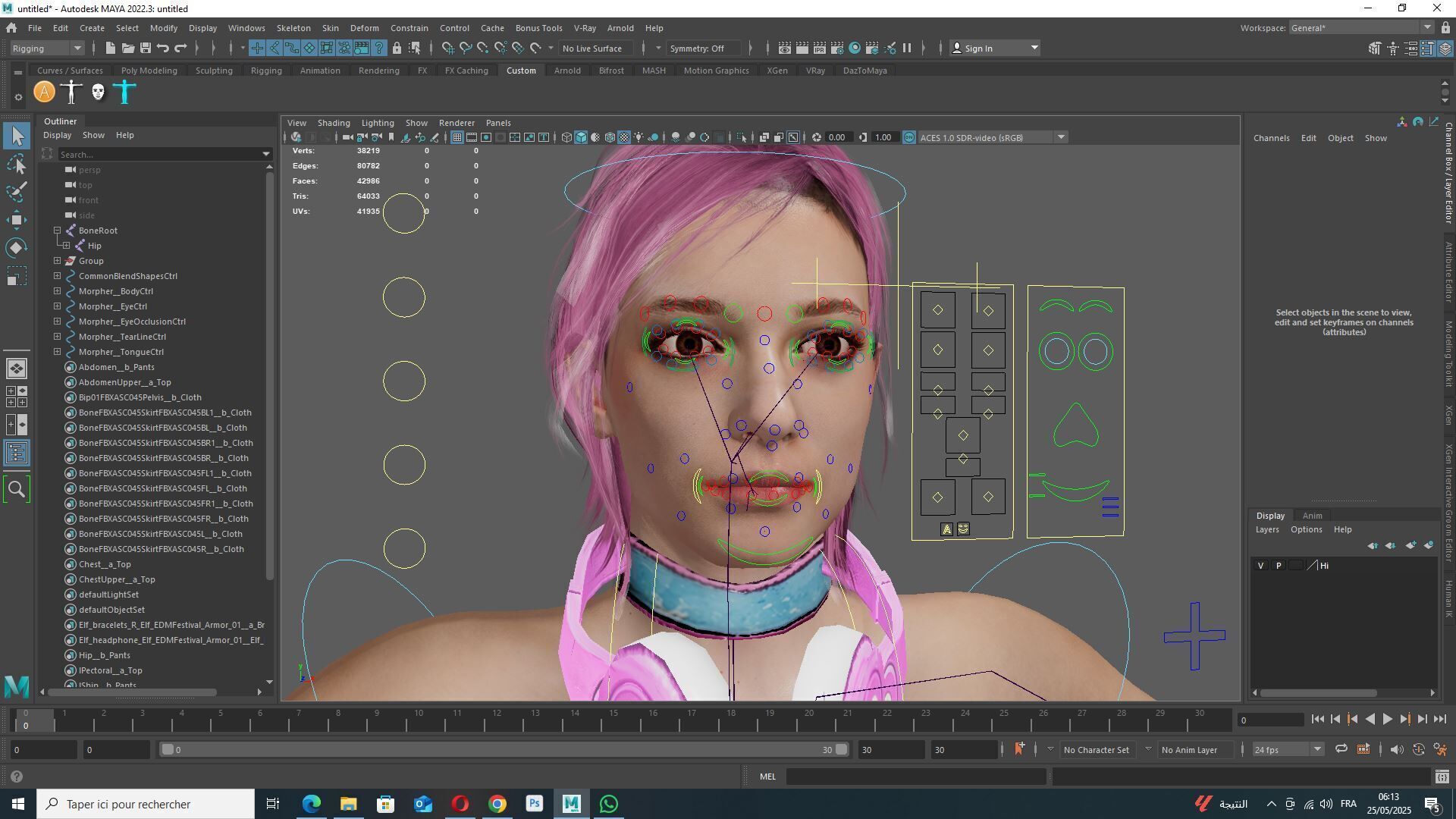 Sokor Stylized Urban Female Character Game Ready Rigged 3D Model Low-poly 3D model_20