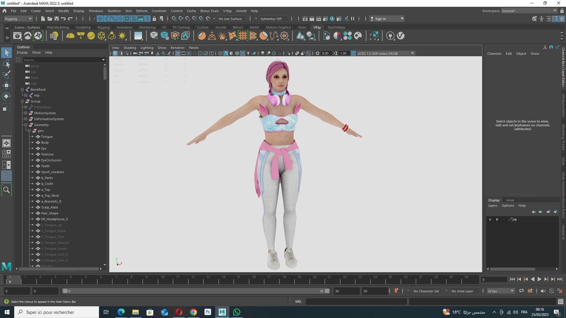 Sokor Stylized Urban Female Character Game Ready Rigged 3D Model Low-poly 3D model_22
