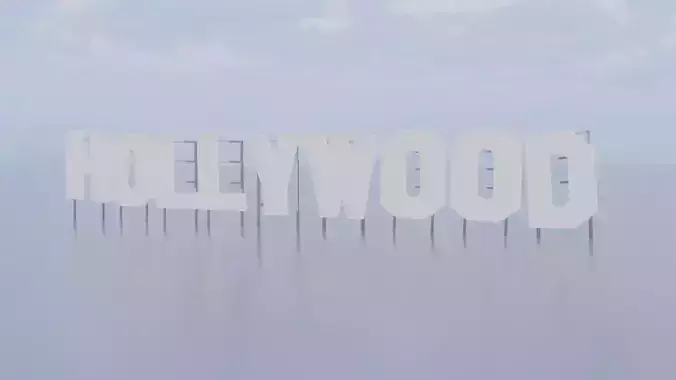 Hollywood Sign 3D Model High Quality Landmark Replica 3D model