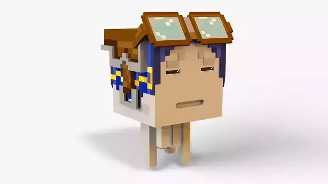 Minecraft Friendly Ghast Low-poly 3D model
