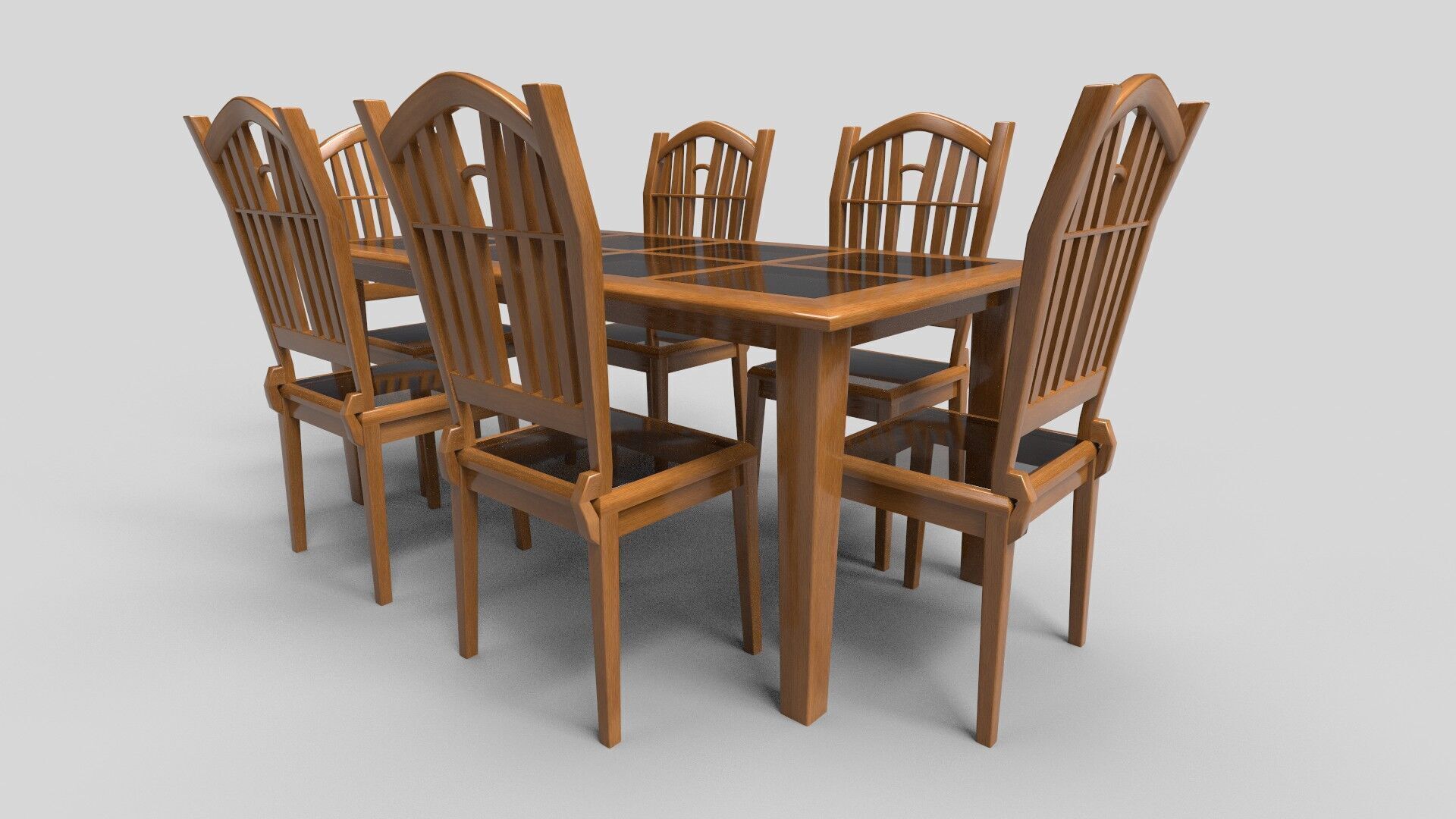 Dining set CG5 3D model_3
