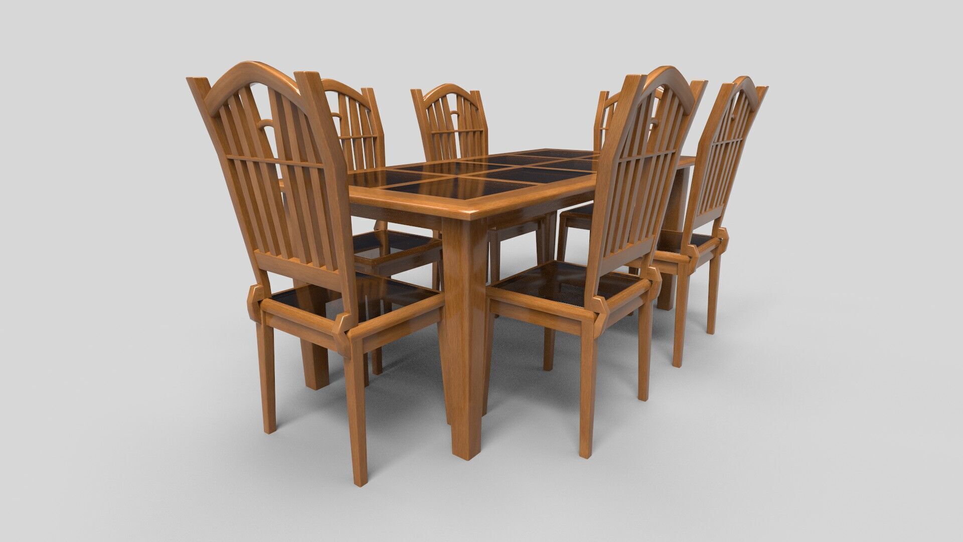 Dining set CG5 3D model_4